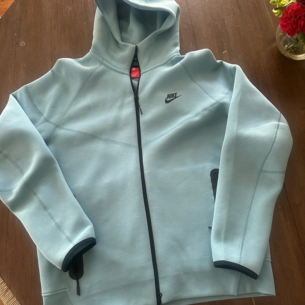 Nike Sky Blue Hoodie with Black Trim